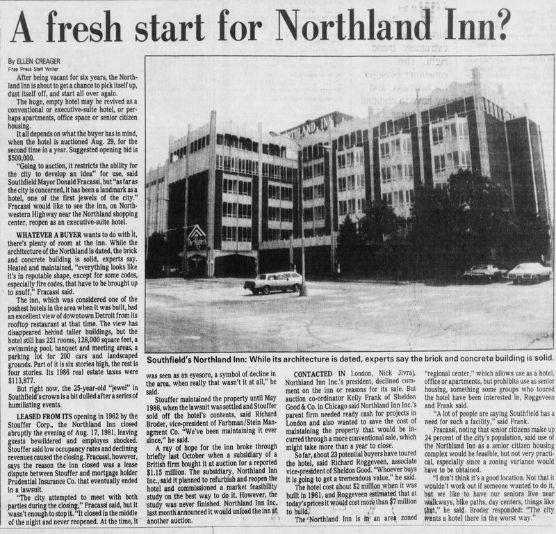 Northland Inn - Detroit Free Press Sun Aug 16 1987